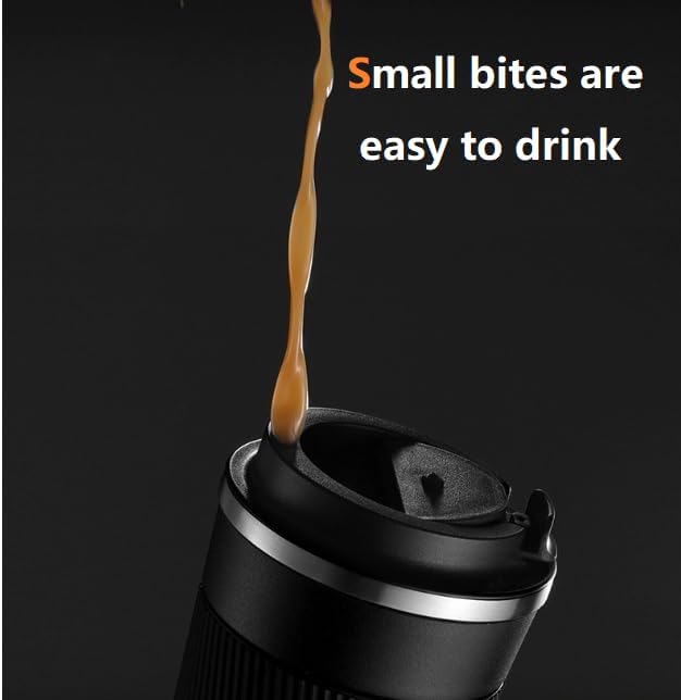 500 ml Insulated Coffee Travel Mug, Double Walled Stainless Steel Tumbler, Insulated Cup with Leakproof Lid, Thermal Mug with Non-Slip Protective Cover