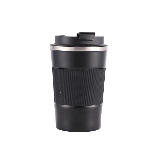 500 ml Insulated Coffee Travel Mug, Double Walled Stainless Steel Tumbler, Insulated Cup with Leakproof Lid, Thermal Mug with Non-Slip Protective Cover