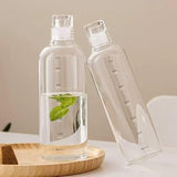 Sipstories 350ml Compact Glass Water Bottle with Time Marker – Leak-Proof & BPA-Free – Perfect for Office & Kids