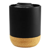 Sipstories 320ml Premium Ceramic Coffee Mug with Eco-Friendly Cork Bottom & Insulated Splash-Proof Lid