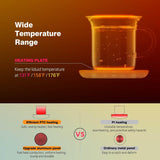 Lesipee Coffee Mug Warmer for Desk – Electric Beverage & Candle Warmer Plate with 3 Temperature Settings (131°F-176°F), Smart Auto Shut-Off & Timer, Silicone Anti-Scald Pad – Portable Cup Warmer for Office & Home, Ideal Birthday Gift