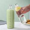 Sipstories 350ml Compact Glass Water Bottle with Time Marker – Leak-Proof & BPA-Free – Perfect for Office & Kids