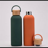 Sipstories 550ml Pure Stainless Steel Water Bottle – Lightweight & Rust-Proof – Leak-Proof with Ergonomic Handle (Elegant Green)