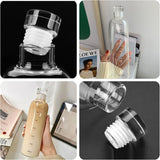 Sipstories 500ml Glass Water Bottle with Time Marker – Leakproof & BPA-Free – Ideal for Water, Juice & Lassi (White Edition)
