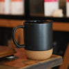 Sipstories 320ml Premium Ceramic Coffee Mug with Eco-Friendly Cork Bottom & Insulated Splash-Proof Lid