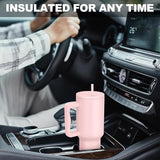 Sipstories 1.2L (1200ml) Mega Hydration Tumbler – Pink Edition – Vacuum Insulated Stainless Steel Mug with Handle & Straw